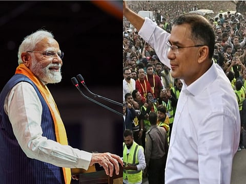 PM Narendra Modi and Bangladesh PM Tarique Rahman.
