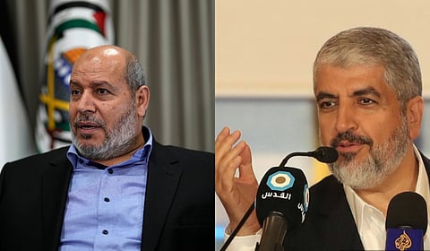 The race for the group's leadership is now between Khaled Meshaal (R) and Khalil al-Hayya.
