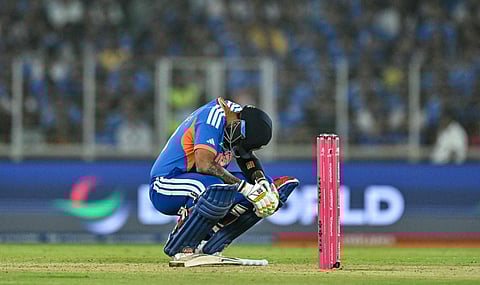 India captain Suryakumar Yadav after his dismissal against South Africa