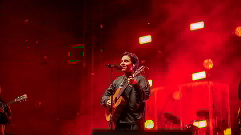 Anuv Jain performing at his Bengaluru concert