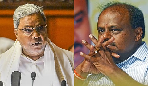 CM Siddaramaiah (L) & Union Minister HD Kumaraswamy
