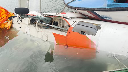 The Pawan Hans helicopter that crashed into sea near Port Blair on February 24, 2026.