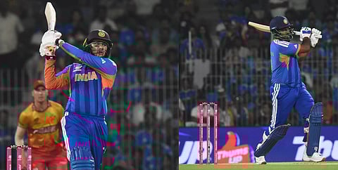 Abhishek Sharma and Sanju Samson (R)