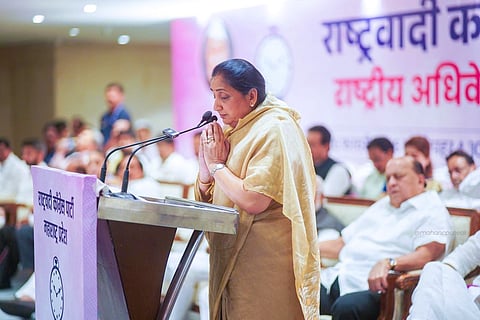 Nationalist Congress Party (NCP) on Thursday unanimously elected Maharashtra Deputy Chief Minister Sunetra Pawar as the party's national president.