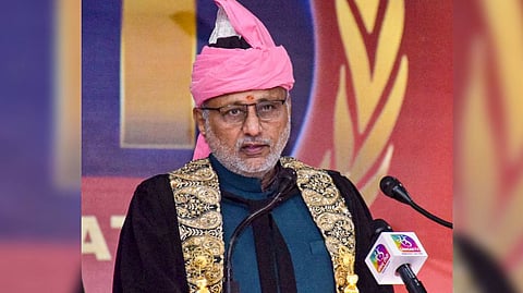  Vice President CP Radhakrishnan during the 21st Convocation of the University of Kashmir, Srinagar.