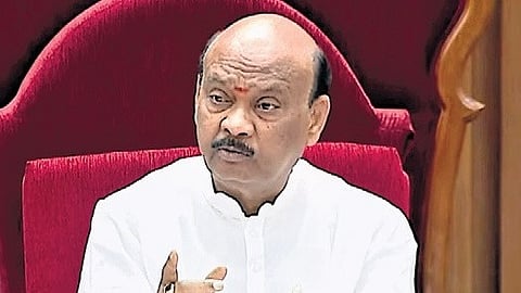 Andhra Pradesh Legislative Assembly Speaker Chintakayala Ayyanna Patrudu.