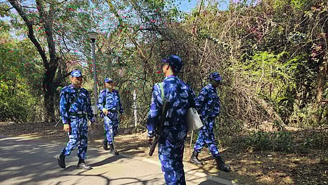 Rapid Action Force (RAF) was stationed outside university.
