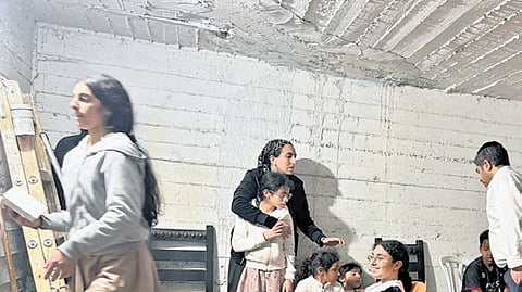 People take shelter in Tel Aviv bunkers