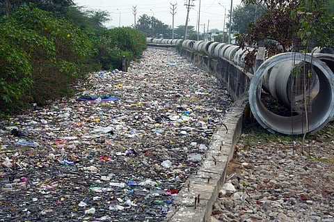 Years of silt accumulation & encroachments virtually choke drains