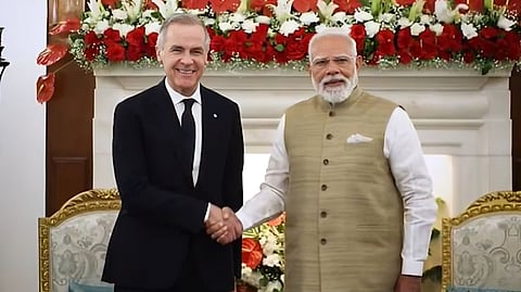 Prime Minister Narendra Modi held bilateral talks with Canadian Prime Minister Mark Carney on Monday.