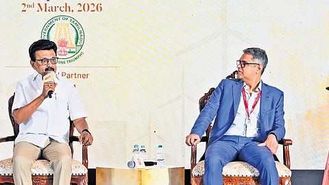 CM MK Stalin at a summit organised by a magazine in Chennai on Monday