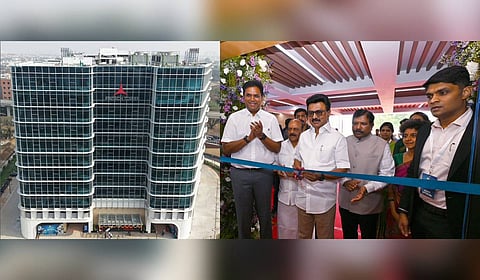 Tamil Nadu CM Stalin inaugurates Rs 249 crore Fintech Tower in Nandambakkam, Chennai.