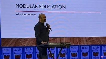 Indian pianist and educator Anil Srinivasan at the 14th ThinkEdu Conclave.