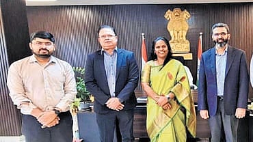 Anakapalle District Collector Vijaya Krishnan with AMNS representatives