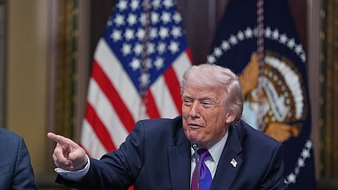 resident Donald Trump speaks during an event about the Ratepayer Protection Pledge, in the Indian Treaty Room of the Eisenhower Executive Office Building on the White House complex, Wednesday, March 4, 2026, in Washington. 