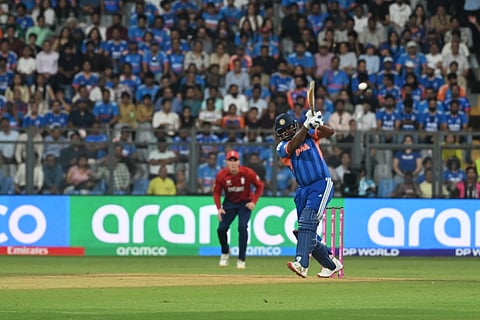 Sanju Samson in action on Thursday