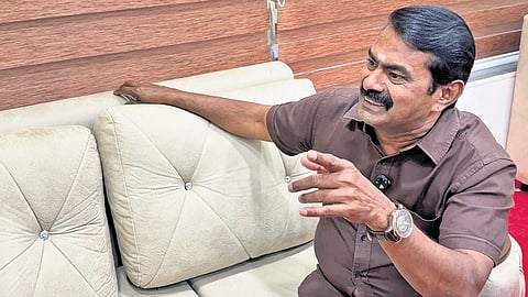 NTK chief coordinator Seeman during the interview.