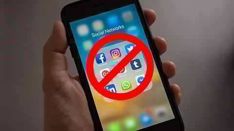 Image of social media ban used for representation.