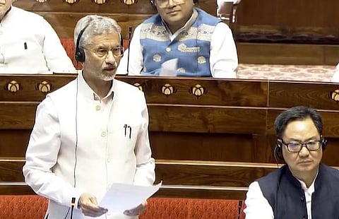 External Affairs Minister S Jaishankar addresses Rajya Sabha on West Asia conflict.