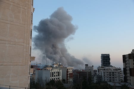 Smoke rise from Israeli airstrikes on Dahiyeh in the southern suburb of Beirut, early Monday, March 2, 2026.