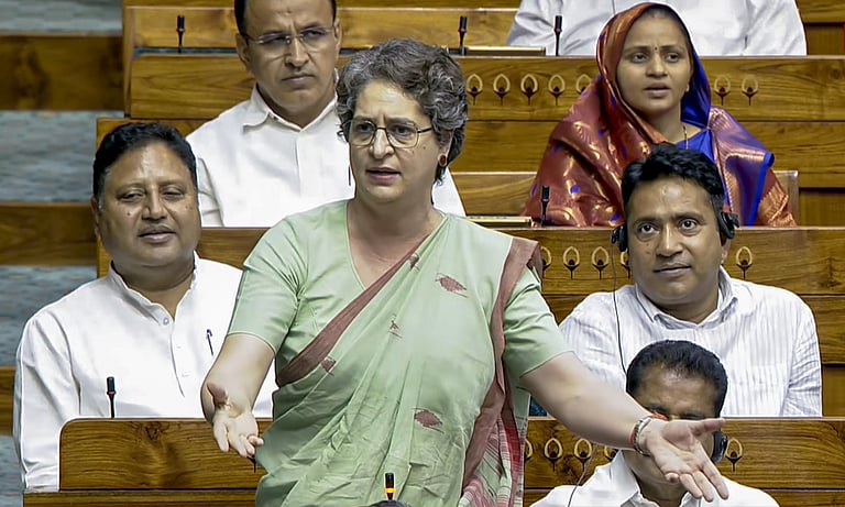 Congress leader Priyanka Gandhi calls for a full discussion on West Asia in Parliament