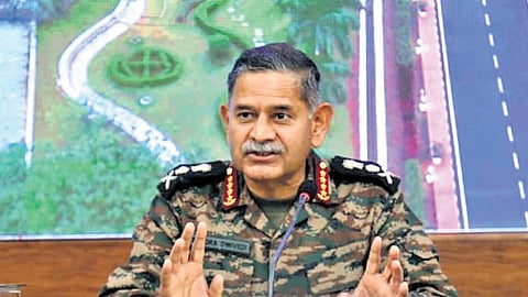 COAS General Upendra Dwivedi at the College of Defence Management in Secunderabad. 