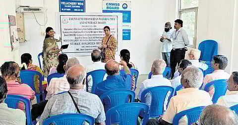 Metro Water held a consultation meeting with Velachery residents’ associations on Monday 