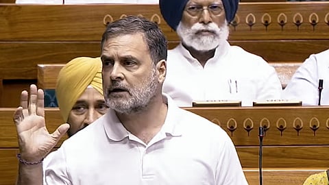 LoP in Lok Sabha Rahul Gandhi speaks in the Lok Sabha during the second part of Budget session of Parliament, in New Delhi, Thursday, March 12, 2026.