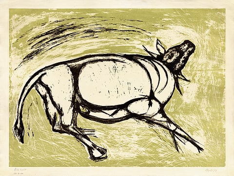 A painting titled Kultura by Tyeb Mehta