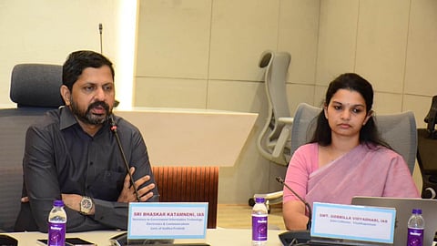 Secretary for Information Technology Katamaneni Bhaskar held a review meeting held at the Collectorate in Visakhapatnam on Thursday