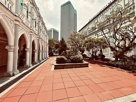 Against the backdrop of the Central business district