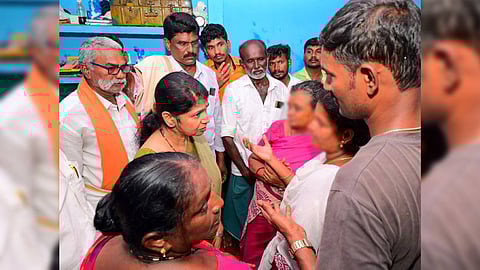 Thoothukudi MP Kanimozhi visited the 17-year-old girl’s family and offered her condolences.