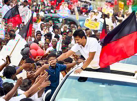 Deputy CM Udhayanidhi Stalin campaigns during Tamil Nadu election 2026