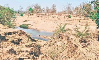 The site near Akur river where the proposed bridge would come up