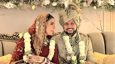 Indian cricket team spinner Kuldeep Yadav ties the knot with Vanshika in Mussoorie on Saturday.