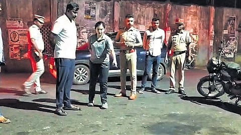 The spot where Sharmila was set on fire.