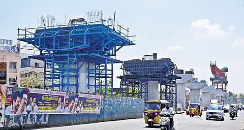 The 7-km stretch from Maduravoyal to Koyambedu will have a single deck, while the remaining 14 km up to the port will have a double-decker structure.