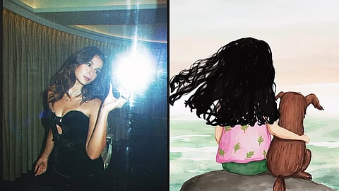 Alia Bhatt (left) and a screenshot from the announcement post