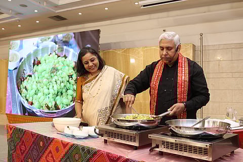 Pratibha Jain with Chef Sameer Gupta