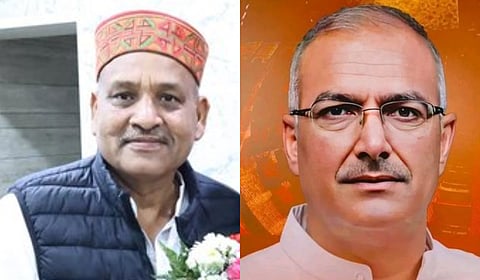 Congress nominee Karamvir Boudh (L) and BJP nominee Sanjay Bhatia.