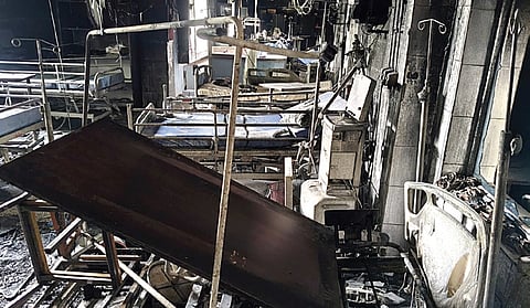 The gutted trauma care ICU of SCB MCH in Cuttack. 