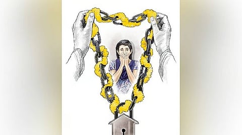 Image of child marriage used for representative purposes.