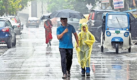 Parts of Delhi received light rain on Friday, bringing down temperature 
