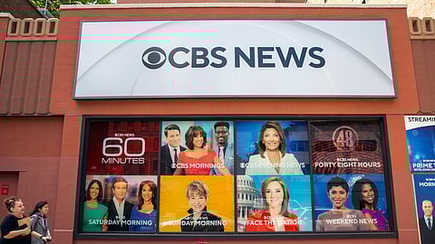 The CBS Broadcast Center on 57th Street in New York on April 20, 2023.