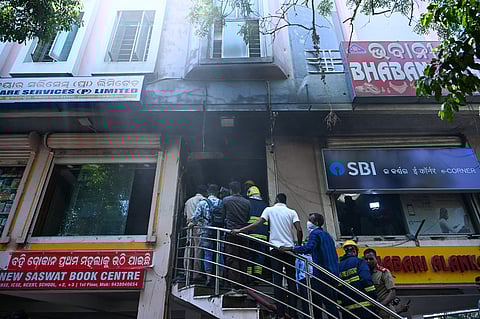 A major fire that broke out at Mahaveer Complex near Priyadarshini Market had created extensive damage 