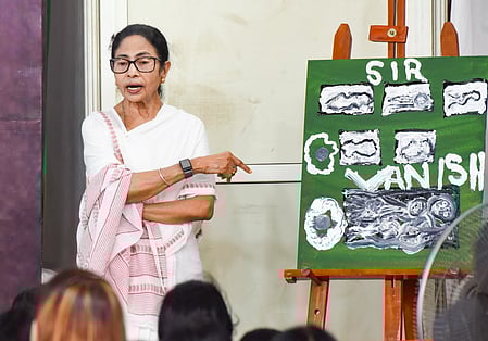 Mamata Banerjee urged women to “stand firm” if any attempt is made to prevent people from voting.