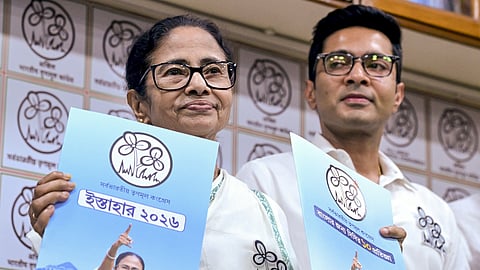 West Bengal Chief Minister Mamata Banerjee and TMC MP Abhishek Banerjee 