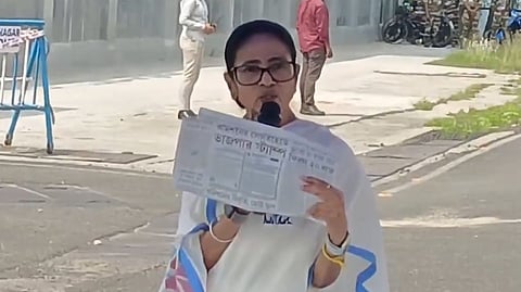 West Bengal Chief Minister and Trinamool Congress supremo Mamata Banerjee speaks to reporters in Kolkata on Tuesday, March 24, 2026.
