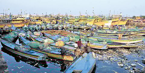 the association president, Vasupalli Janakiram, said fishing activity has been affected for the past 10 days as boats have remained anchored due to lack of diesel. 