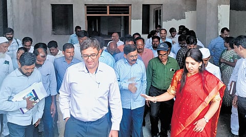 Health secretary Saurabh Gaur along with collector Krutika shukla inspects government teaching hospital in Puduguralla of Palnadu district on Wednesday.